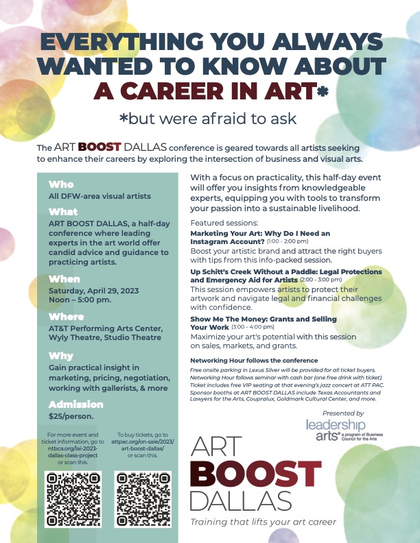 Business Council for the Arts  - Leadership Arts Institute 2023 - Art Boost Dallas